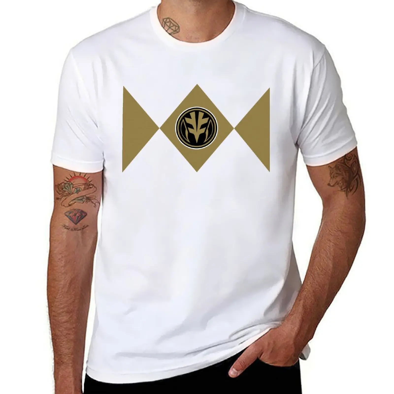

White Ranger T-Shirt men t shirt cotton 100% t shirts for man graphic vintage T-Shirt