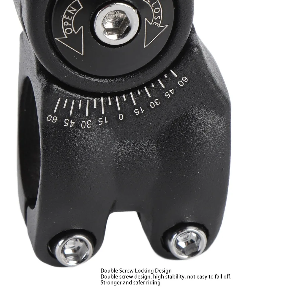 120 mm Length Bike Stem Aluminum Alloy High Strength Handlebar Stem Lightweight 60 Degree Bike Handlebar Stem Cycling Accessory