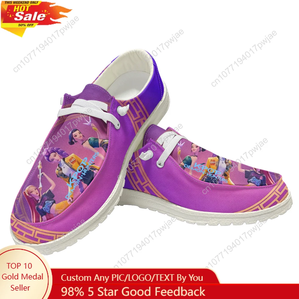 

KPop Demon Hunters Casual Shoes Mens Womans Flat Shoe Breathable Outdoor Lightweight High quality Flat Casual Shoes