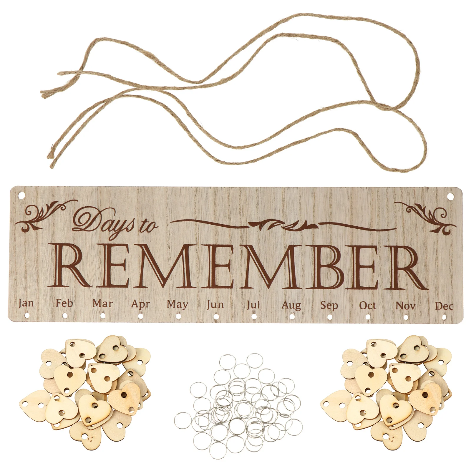 

1Set DIY Hanging Birthday Calendar Family Calendar DIY Easy Hanging System Commemorate Special Occasions Gifts