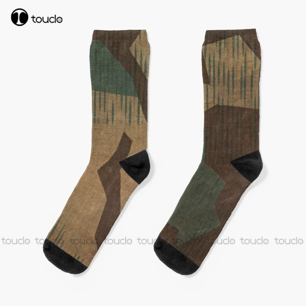 Splintertarn German Ww2 Camouflage (Version 2) Socks Dance Socks 360° Digital Print New Popular Comfortable Best Girls Sports