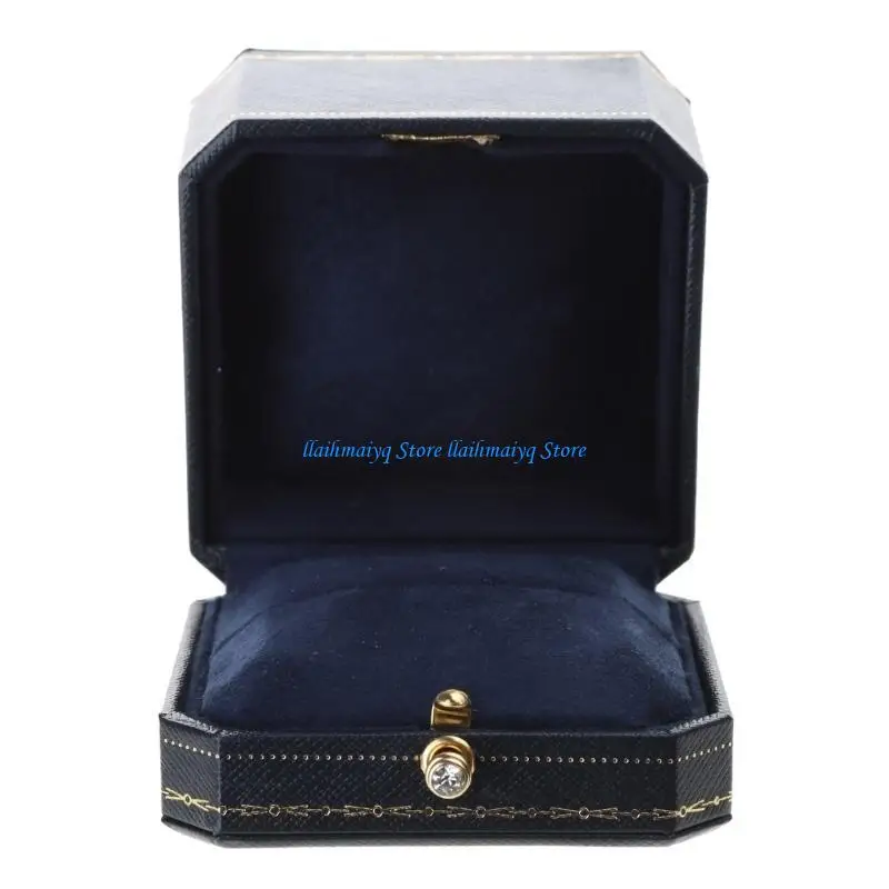 

573B Leather Ring Box Luxury Jewelry Ring Boxes Jewelry Storage Cases for Proposal