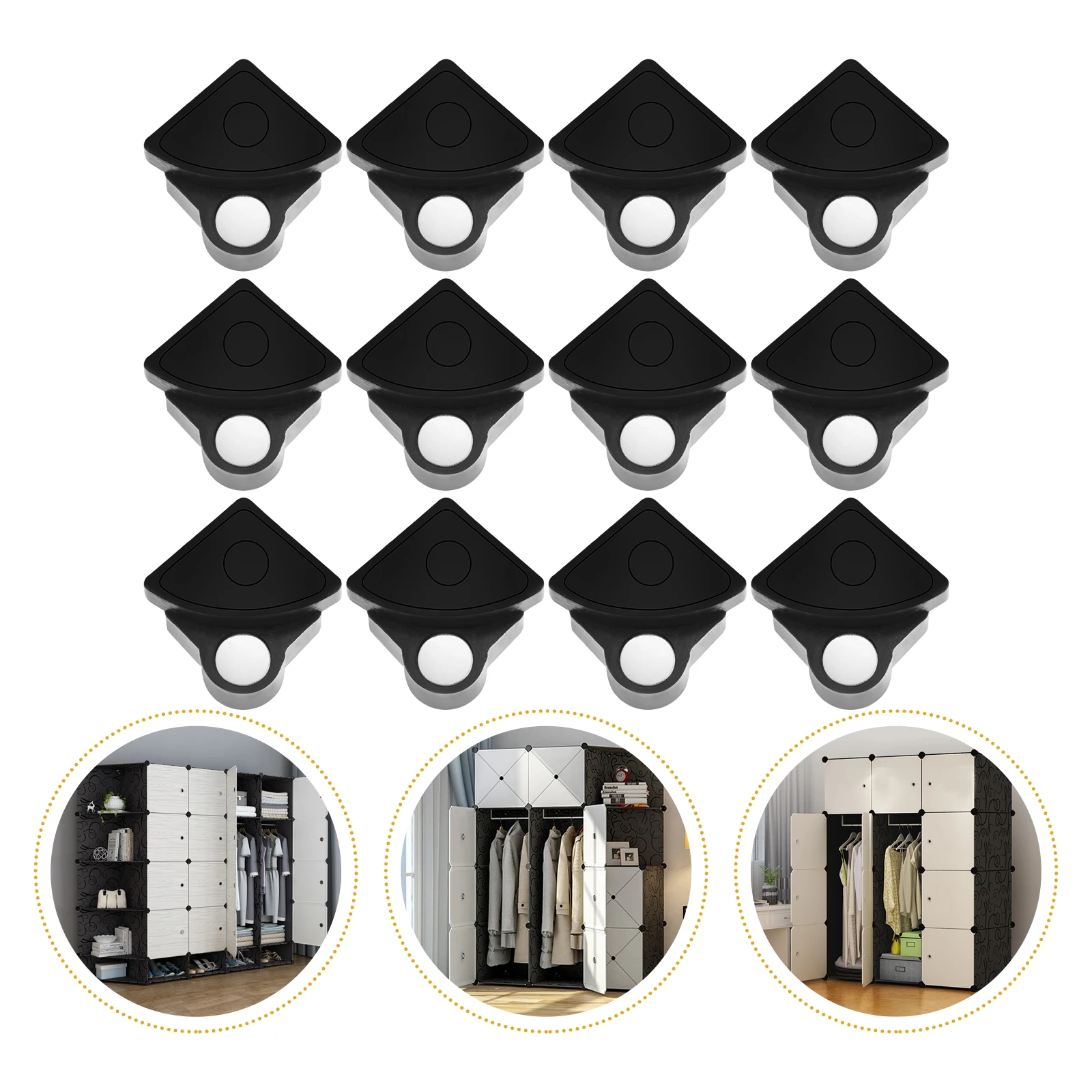 

40pcs Plastic Snap Connectors For Household Storage Racks No Drill Required Stain Resistant Shoe Cabinet Clip Closet Button