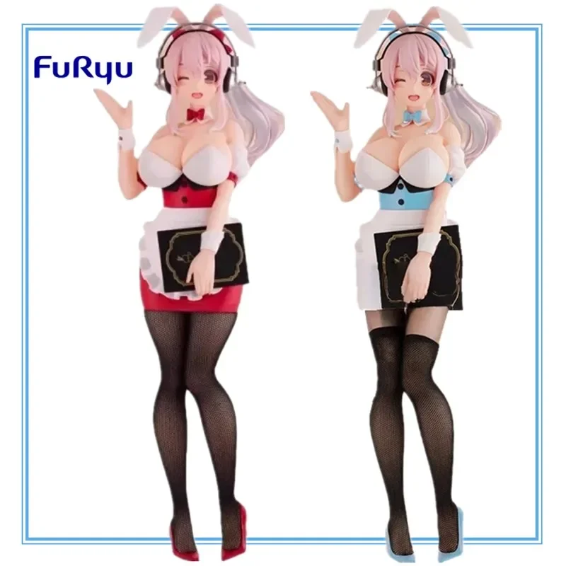 Image of Auf Lager: FuRyu SUPERSONICO Super Sonico BiCute Bunnies Figur Kellnerin Version PVC Sammlerstück Anime Action-Modell Spielzeug Geschenke