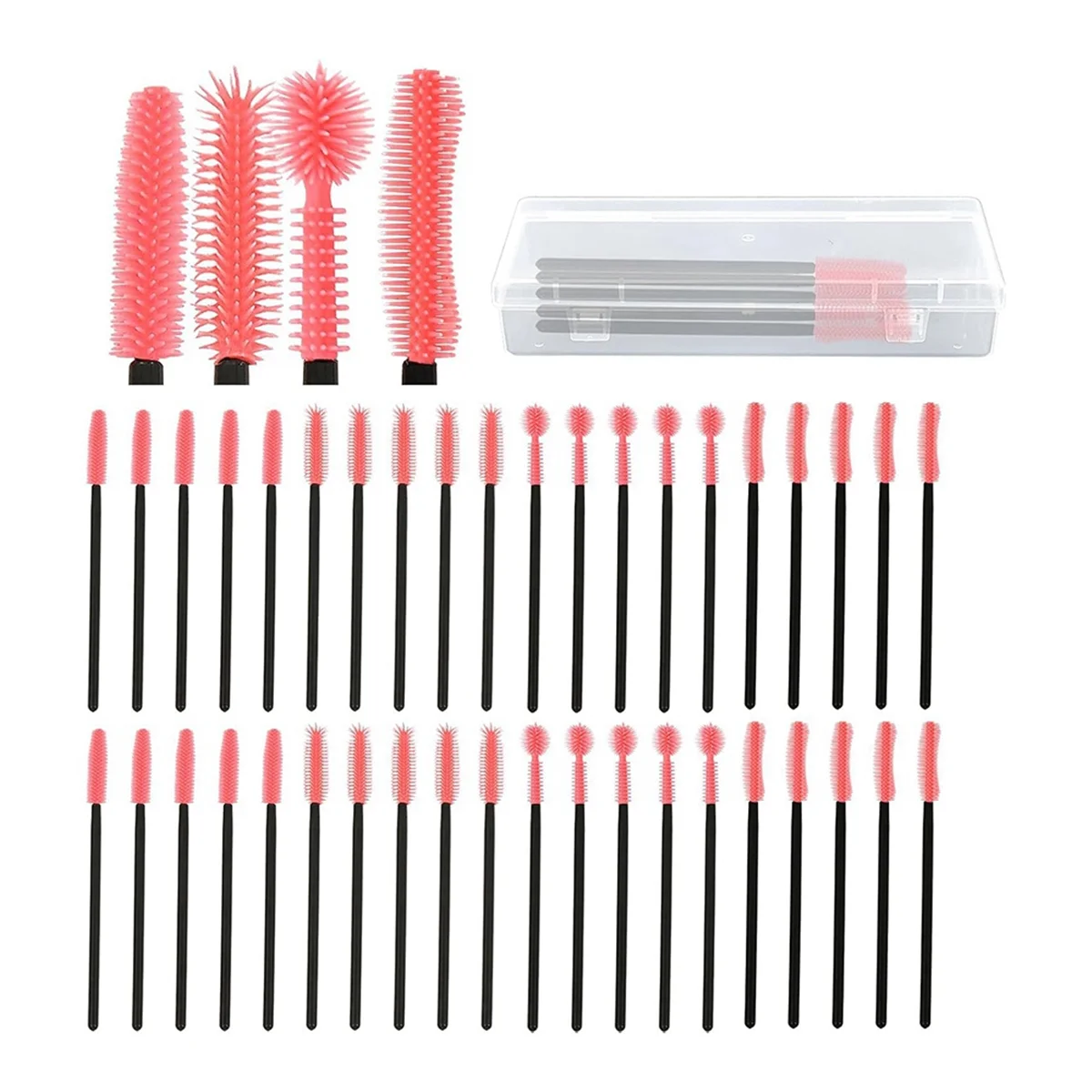 A83Z Sewing Machine Cleaning Brushes - 40 PCS Reusable Silicone Sewing Machine Cleaning Kit with Transparent Storage Box