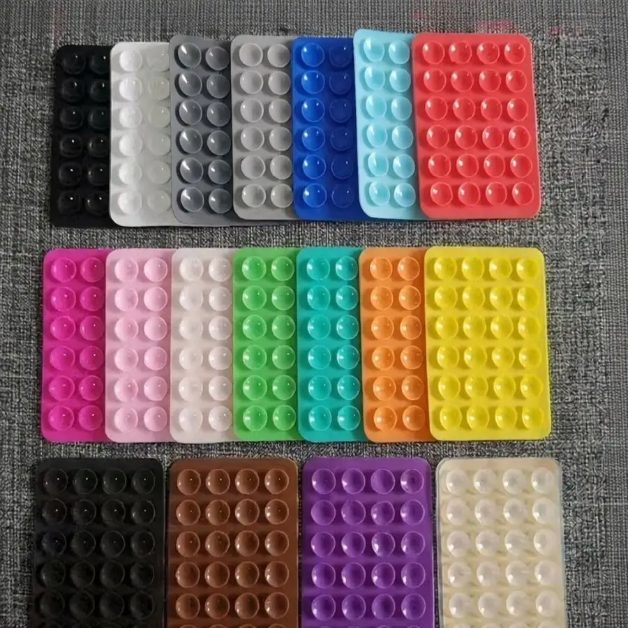 1/5/10/20/50/100pcs Random Color Silicone Suction Cup Phone Mounts, Multi-Color Silicone Phone Stands Funny Positive Mini Items