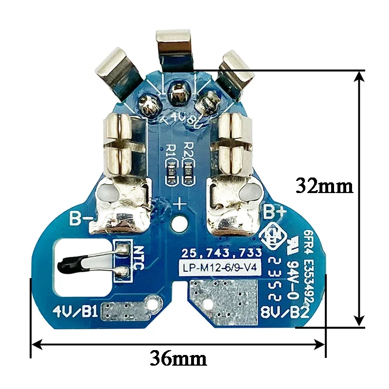 Dla M12 bateria obudowa z tworzywa sztucznego etykieta płytka obwodu drukowanego dla Milwaukee 12V 10.8V 48-11-2411 litowo-jonowa obudowa opakowanie