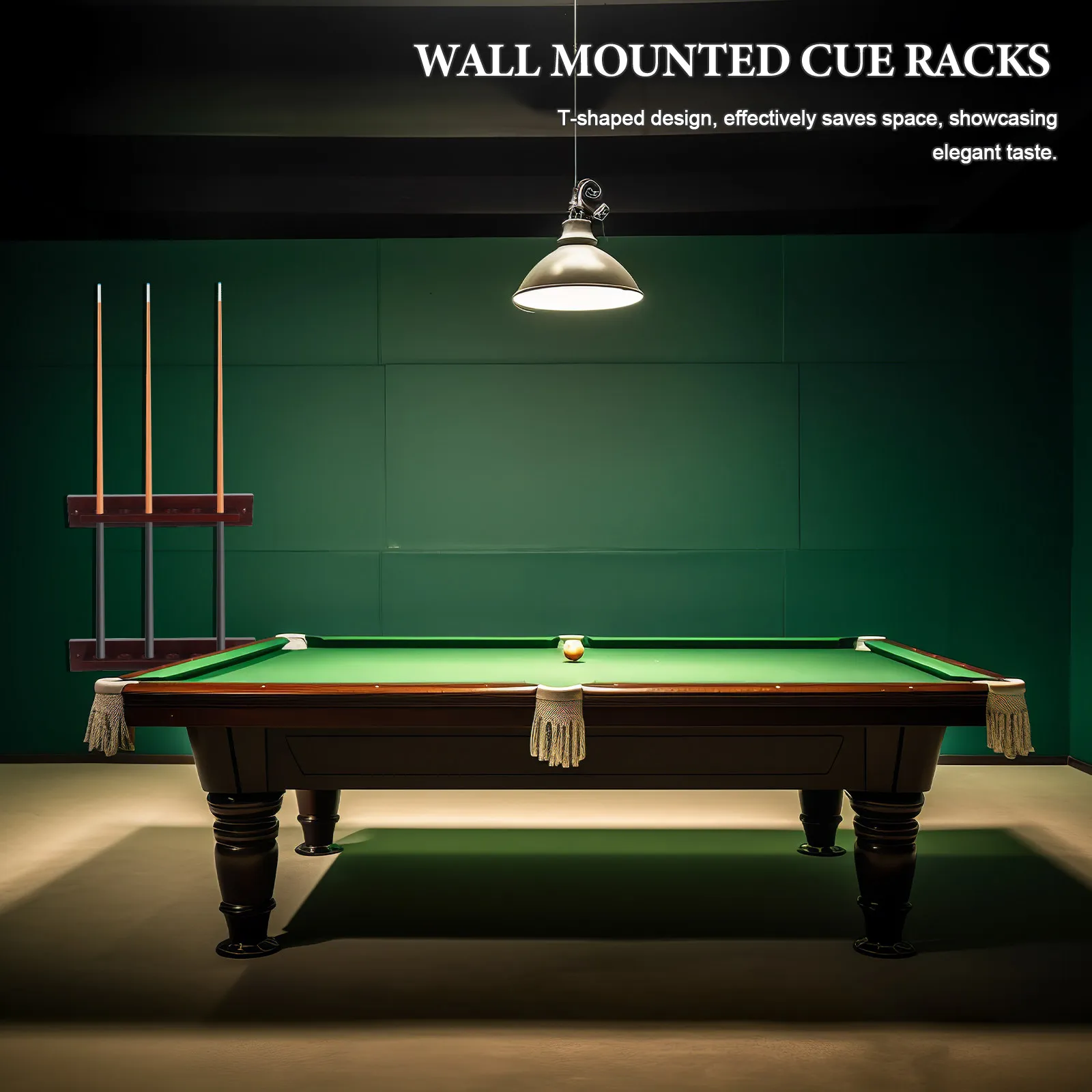 

Wall Mount Pool Cue Holder Solid Wood T Shape 6 Sticks Storage Billiard Cue Rack Organizer Billiards Supplies Billiard Supplies
