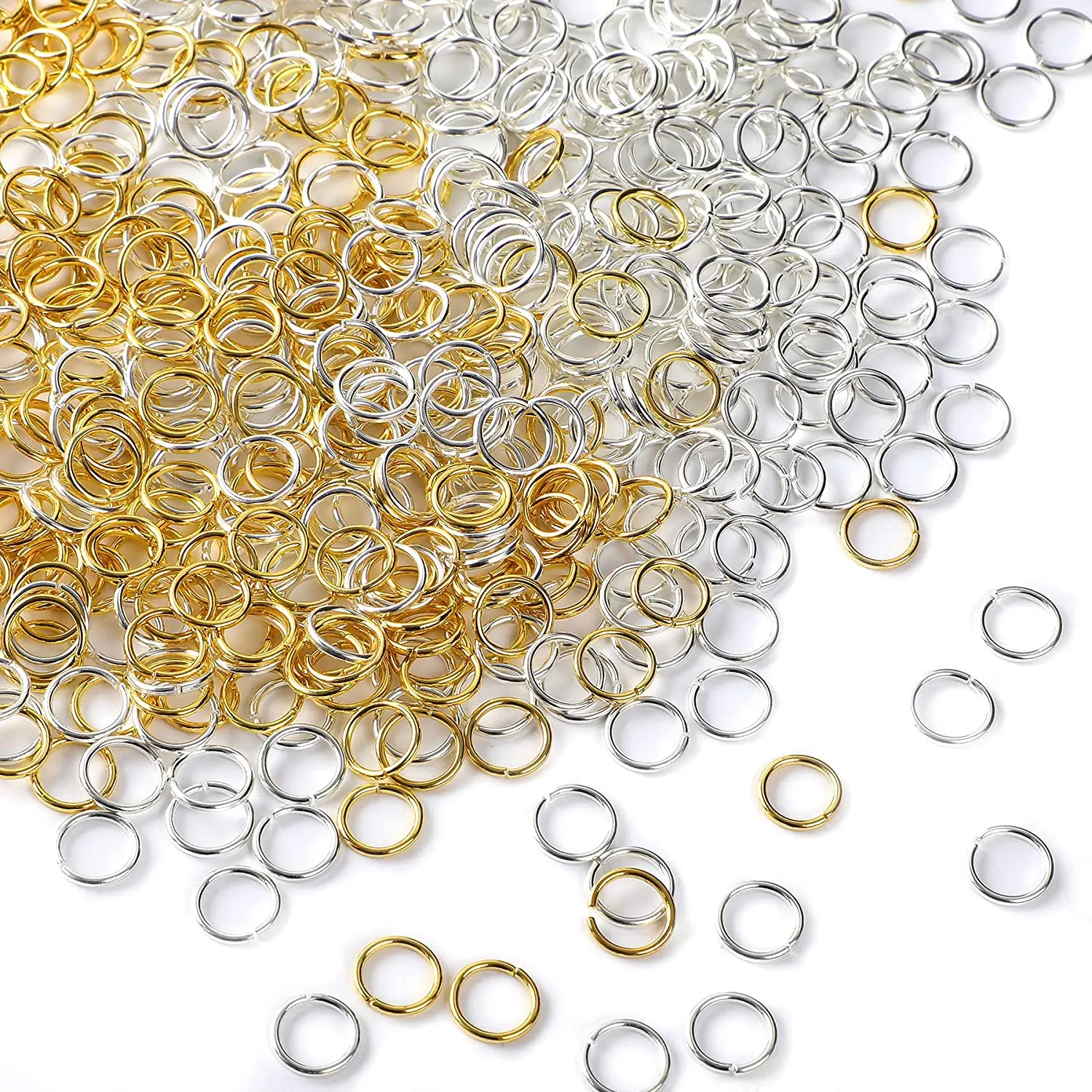 

3 4 5 6 7 8 10 12mm 200pcs/lot Metal DIY Jewelry Findings Open Single Loops Jump Rings & Split Ring for Jewelry Making Crafts