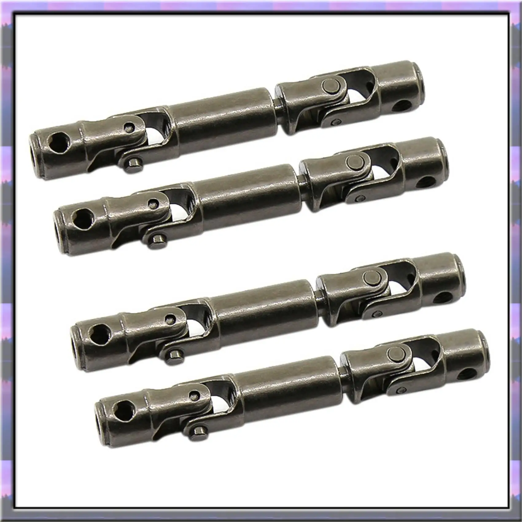 Eixo de condução de metal atualizado, 4 peças, para wpl 1/16 b14 b14k b16 b16k mn90 mn90k mn91 rc peças de carro caminhão rastreador, titânio