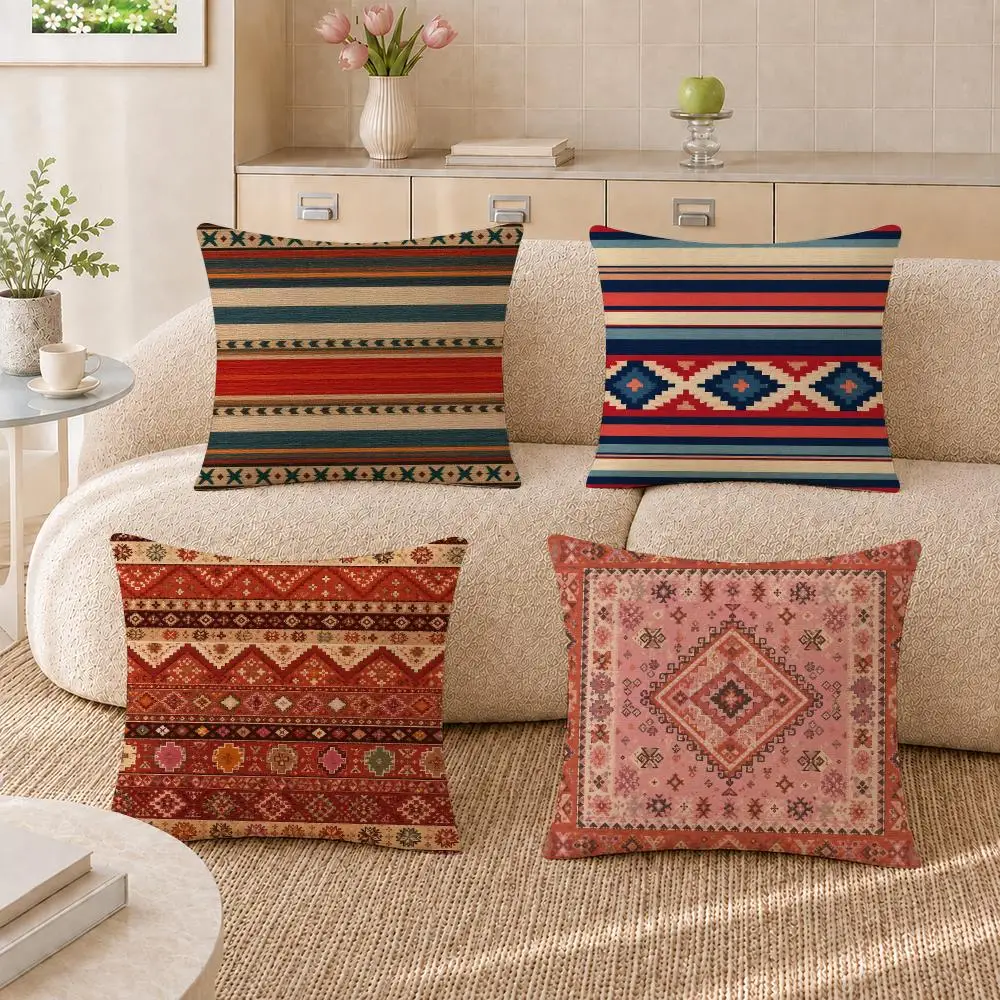 estilo bohemio nacional Cushion Cover Pillowcase Sofa Living Room Home Gift Office Decor Protective Covers