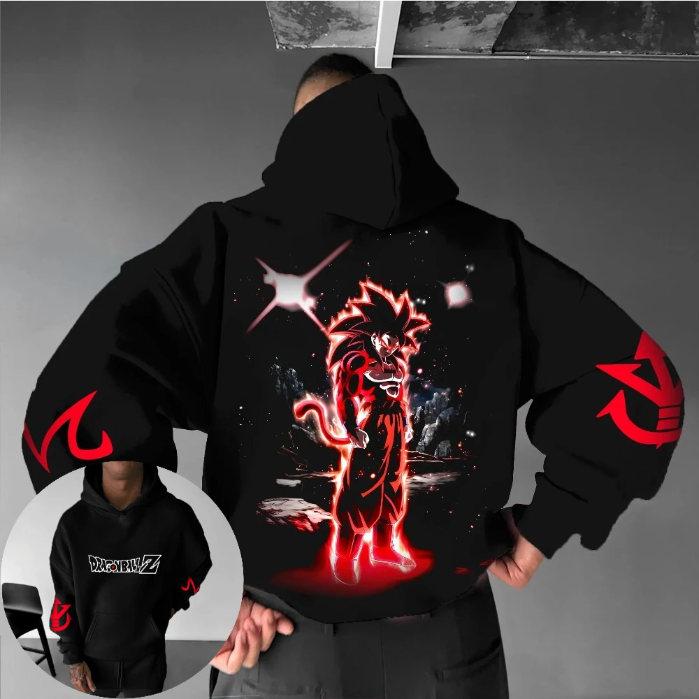

Dragon Ball Men's Hoodie Sweater Son Goku Japan Anime Spring and Autumn Boys Children's Long Sleeve Brand Parent-Child Clothing