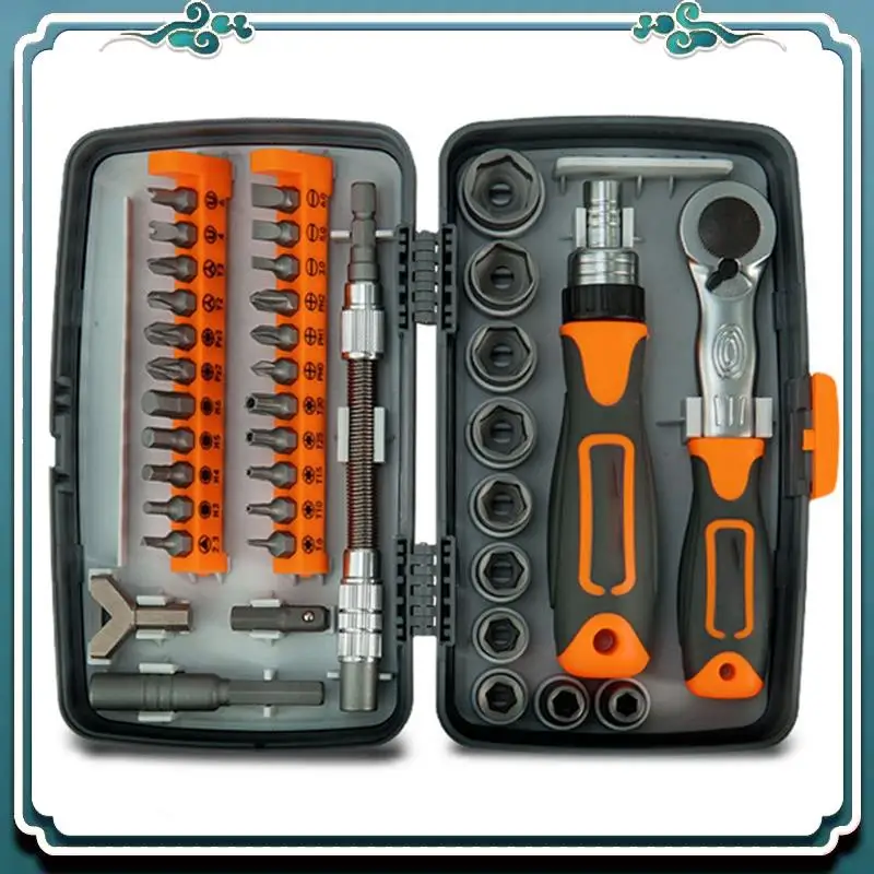 

ABTU-1Set 38 в 1, трудосберегающий набор универсальных отверток с храповым механизмом, набор отверток с храповым механизмом, металлический