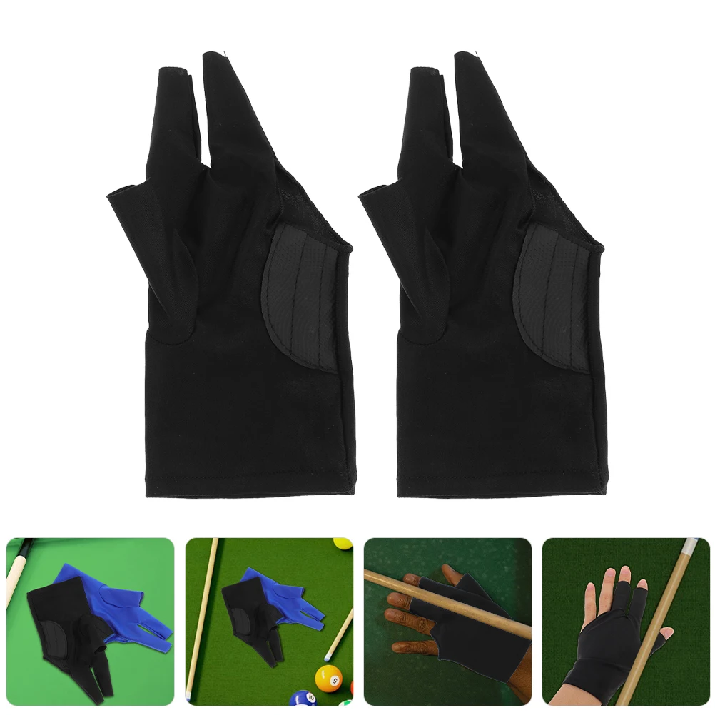 

2 шт. дышащие перчатки для бильярдного кия, снукера, износостойкие эластичные удобные защитные перчатки, спортивный бильярдный стол
