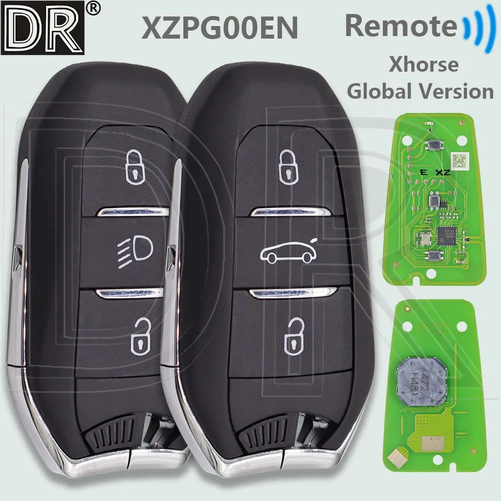 DR Xhorse VVDI versión Global reemplazo Control remoto de coche llave en blanco XZPG00 placa PCB o carcasa para Peugeot Citroen DS