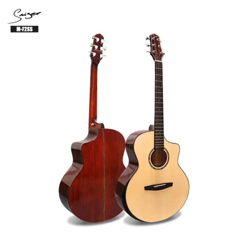 M-F2SS 41 Inch Solid Wood Oem Service for Double Cutaway Acoustic Guitar