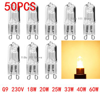 Eco Halogen Light Bulbs G9 Capsule LED Lamp 18W 20W 25W 40W 60W 230V With Inserted Beads Crystal Lamp Halogen Bulb 1/5/10/50PCS