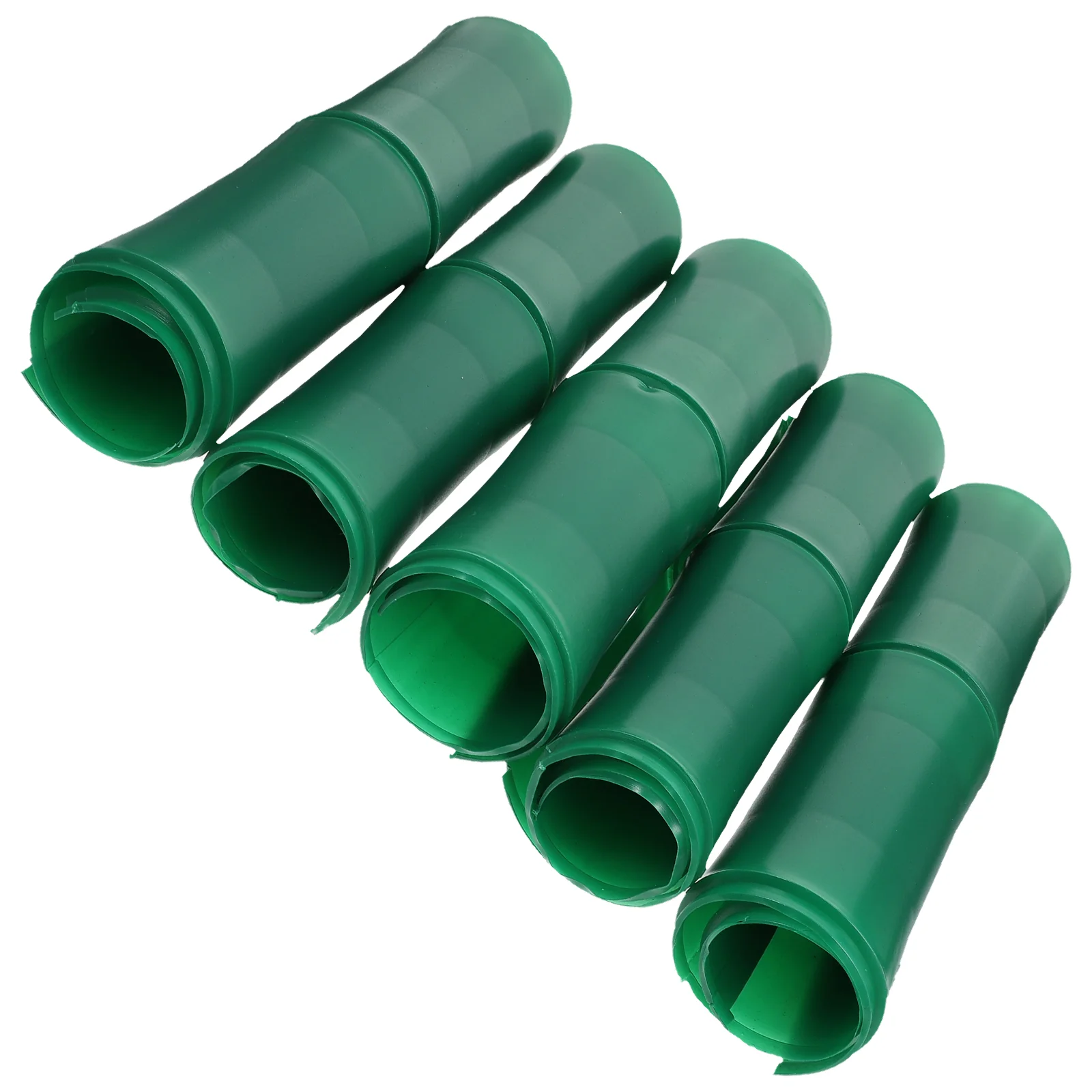 

5 Pcs Simulated Bamboo Skin Pipe Ornament Artificial Green Plant Prop Casing Decorative Tube Sewer Plastic Heating