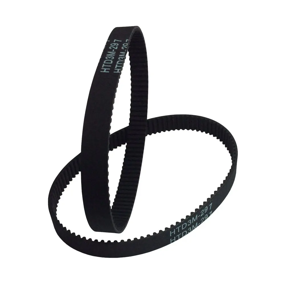 

Pack of 2pcs HTD 3M Closed-Loop Industrial Timing Belt 297mm Length 99 Teeth 10mm Width High Torque Rubber Belts