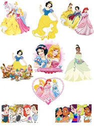 Disney Princess Snow White Cinderella Clothing patches Belle thermo-stickers for children iron on transfer