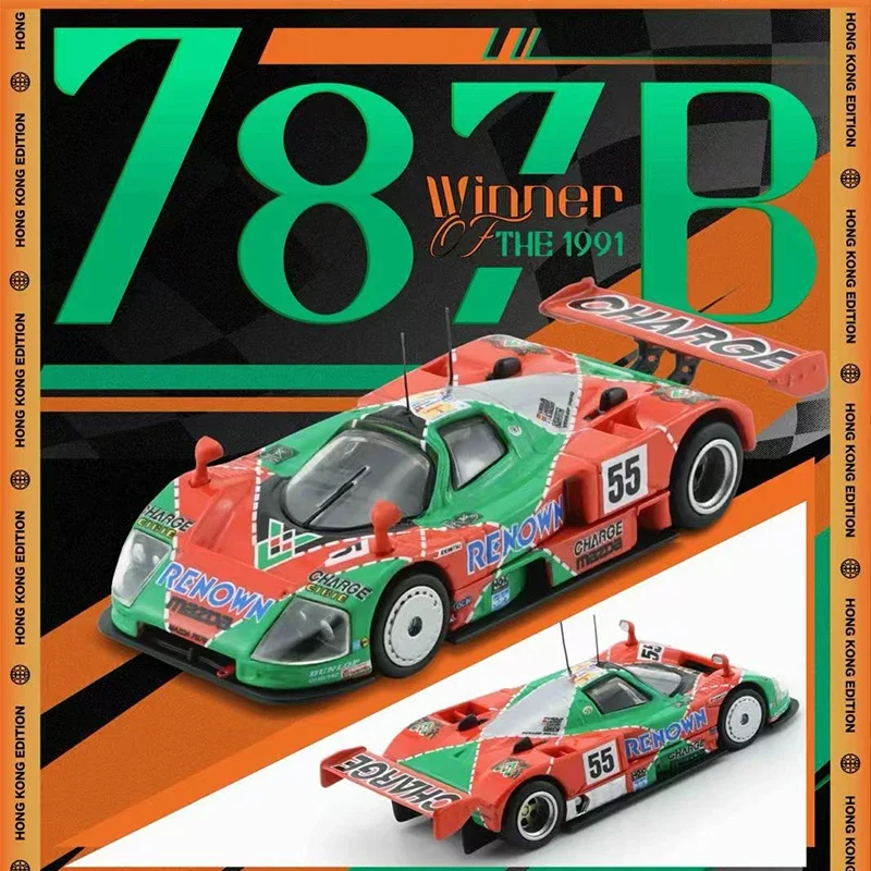 Przedsprzedaż BMC 1:64 787B 1991 zwycięzca 24-godzinny LeMans Diecast Diorama kolekcja modeli samochodów zabawki