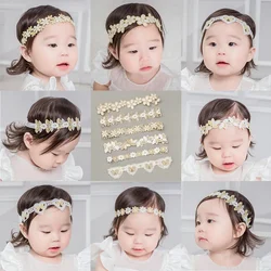 Cute Lace Headband For Girls Kids Elastic Nylon Newborn Turban Hair Bands Soft Flower Toddler Headwear Baby Hair Accessories