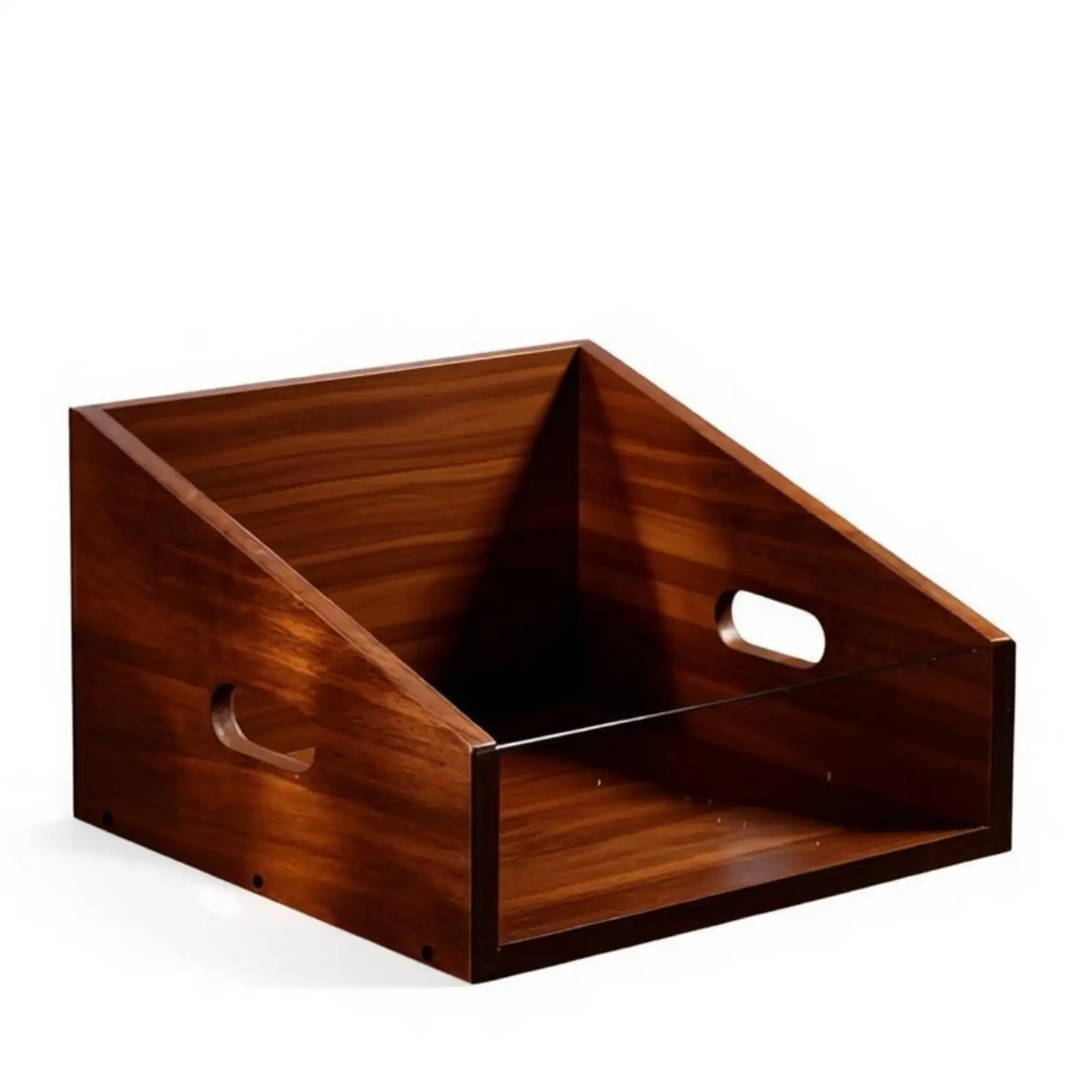 Antique Wood Storage Rack for Cd Collection Pine Shelf with Acrylic Holder Media Display Stand for Turntable Living Room Shelf