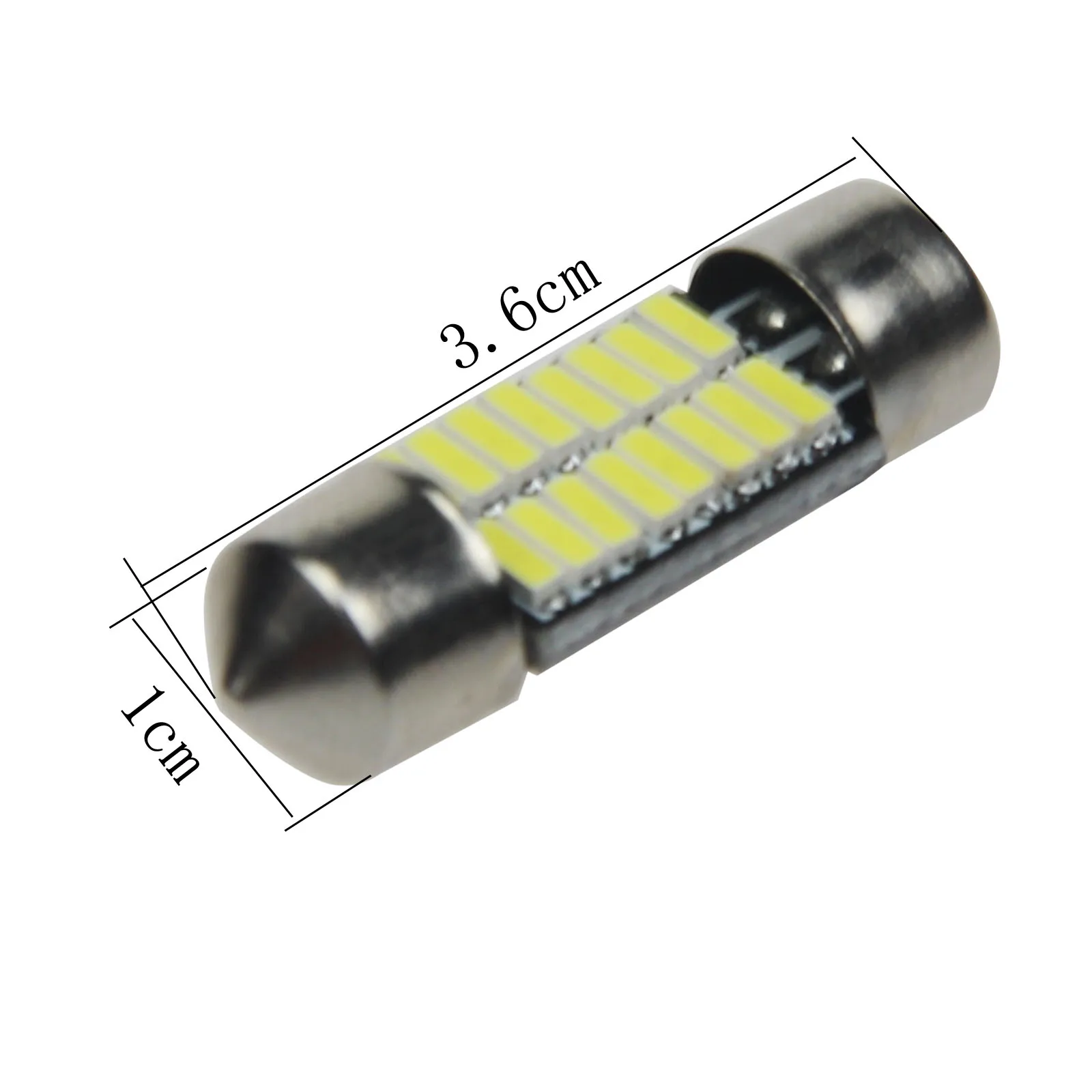 10x White AUTO 36MM Festoon Lamp interior Light 16 Emitters 4014 SMD LED 3425 Z20903