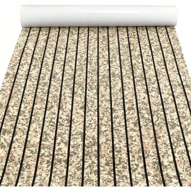 2400*900*6mm Camo Boat Flooring Self-Adhesive Camouflage Decking EVA Foam Self-Adhesive Non-Slip Marine Sheet for Boats Helm Pad