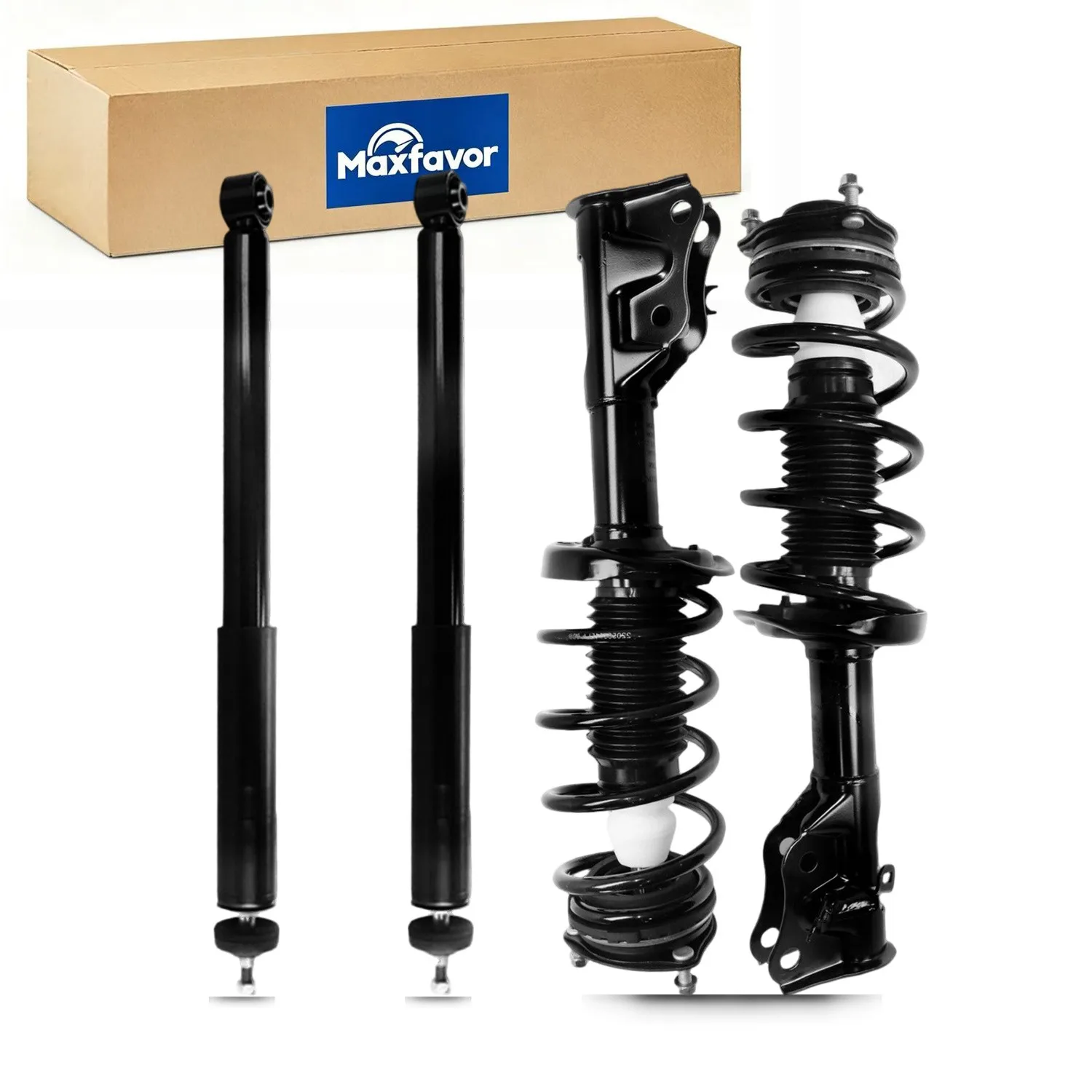 Maxfavor Shock Absorbers Assembly Set of 4 Front Rear Struts Complete Assembly Fit for Honda Civic 2006-2011 FWD, Replace OE 5504 172285 172284