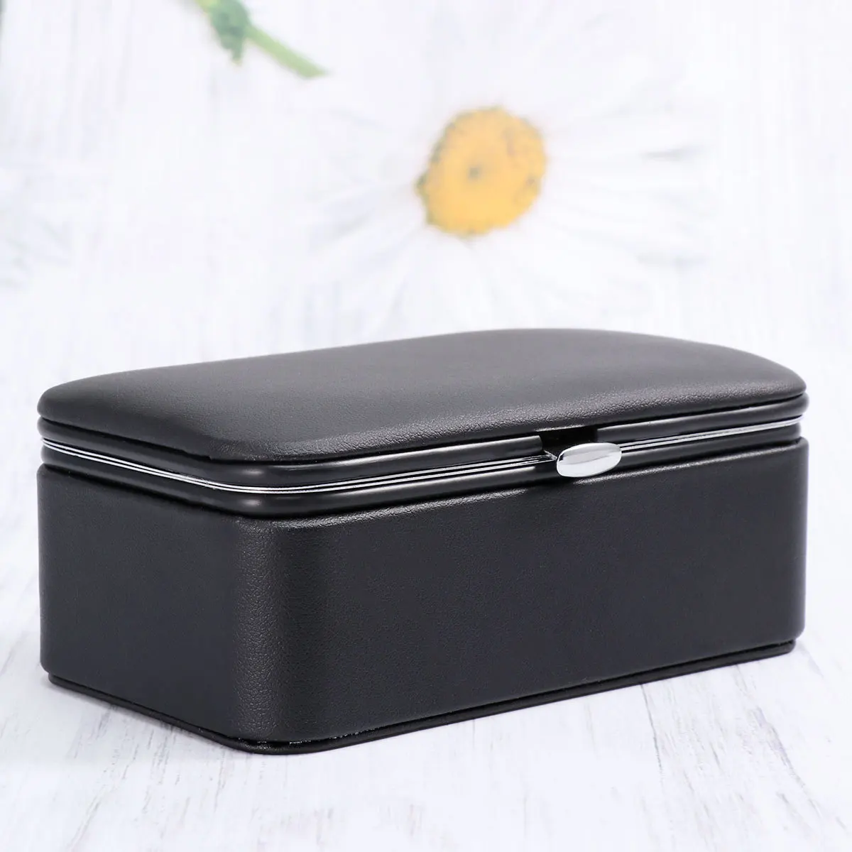 

Compact Jewelry Box for Multi-Compartment Travel Case PU Jewelry Storage for Bracelets Earrings Necklaces Women