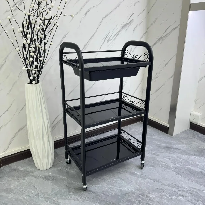 

Special Hair Salon Shelves Trolley Beauty Salon Trolley Beauty Shop Solid Wood Hairdressing Instrument Tool Trolley