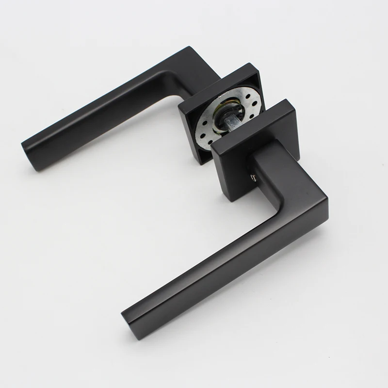 square zinc alloy split door lock handle solid handle, comfortable grip