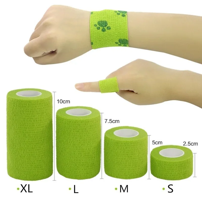 1Pcs Self Adhesive Elastic Bandage Non-woven Fabric Tape Protective Gear Knee Elbow Support Injury Pad