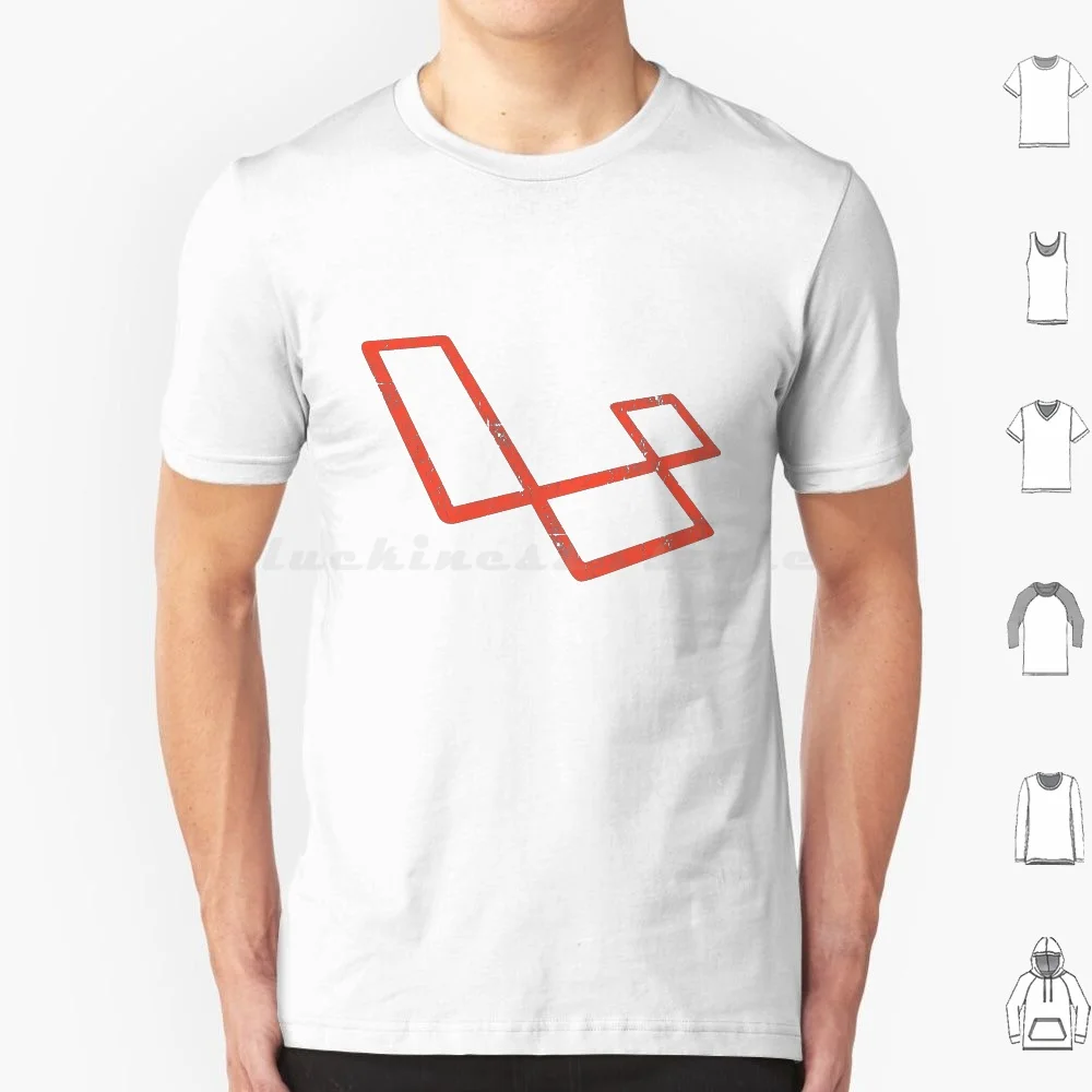 Vintage Laravel Php Framework T Shirt Cotton Men Women DIY Print Vintage Retro Distressed Laravel Php Framework Programmer