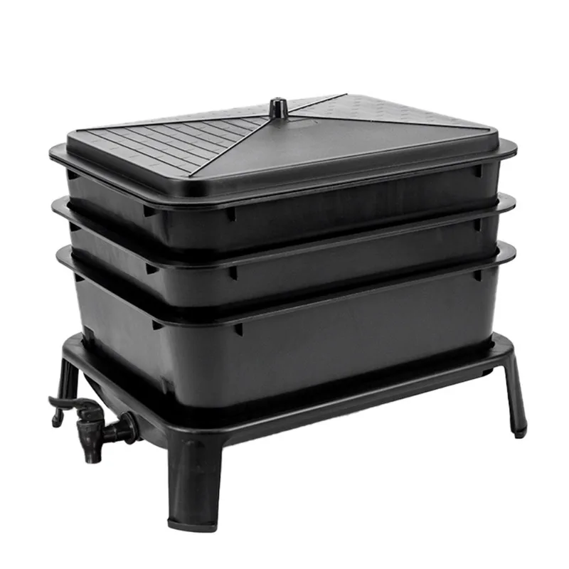 Worm Compost Bin for Organic Fertilizer Outdoor Garden Cross Border Home Kitchen Waste DIY