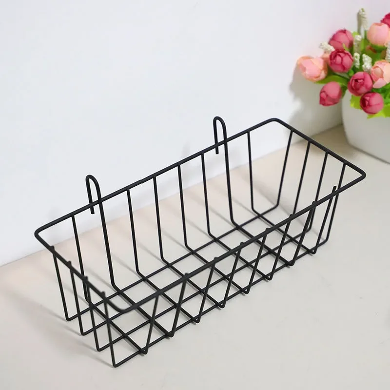 

Ins Home Wall Decoration Iron Grid Decor DIY Hanging Rack Wall Display Art Storage Box Basket Mesh Shelf Rack Holder Organizer