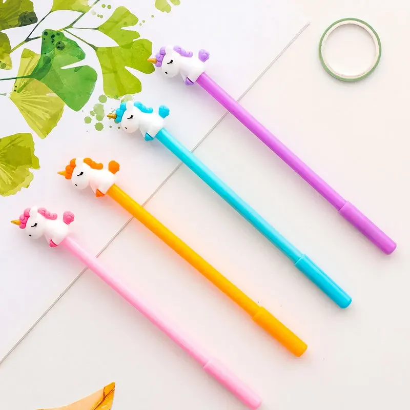 24Pcs Wholesale creative cartoon fat unicorn gender-neutral pen, student learning stationery