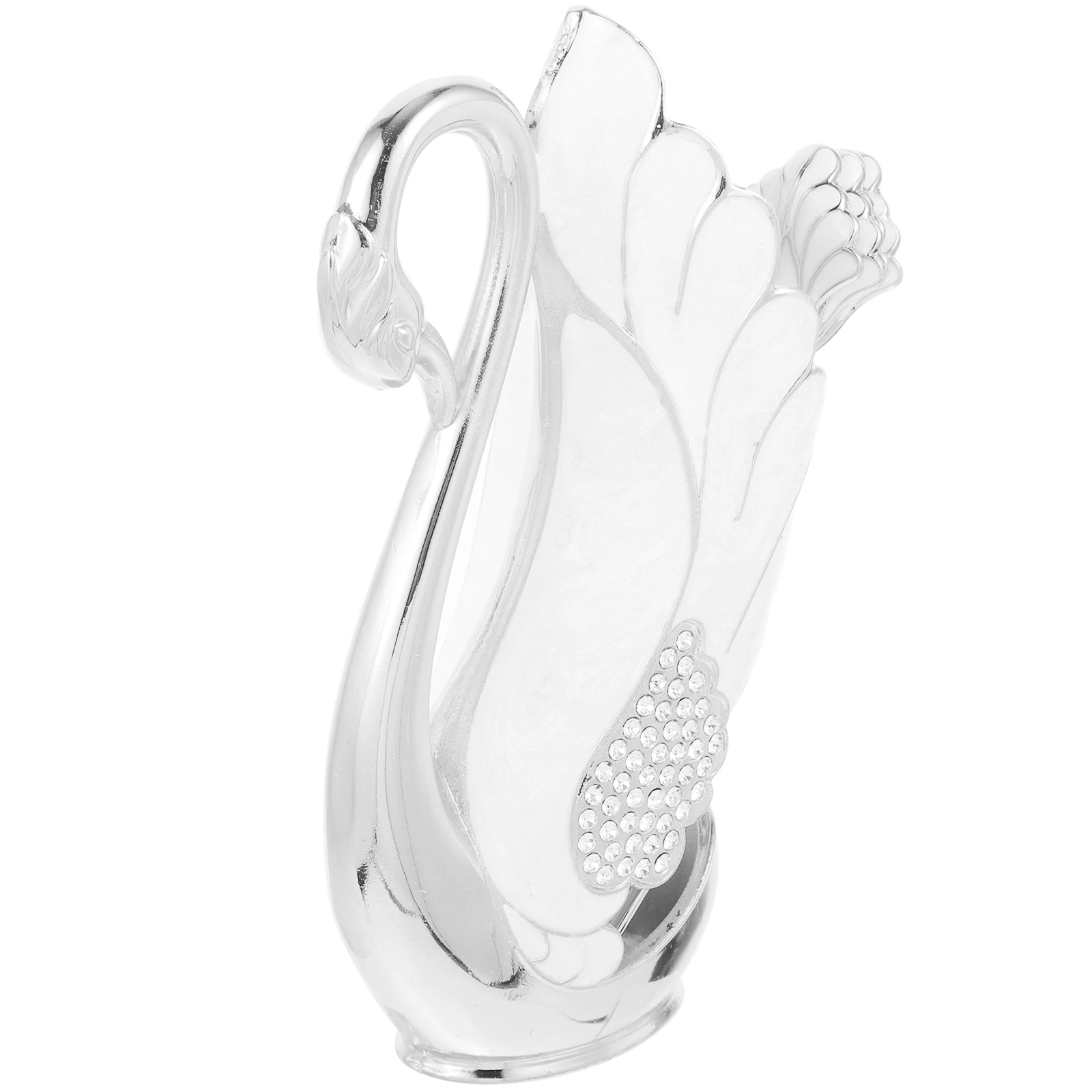 

Swan Fork Holder Zinc Alloy Kitchen Fruit Forks Dessert Eating Ice Cream Coffee Spoons Storage Rack Easy Clean