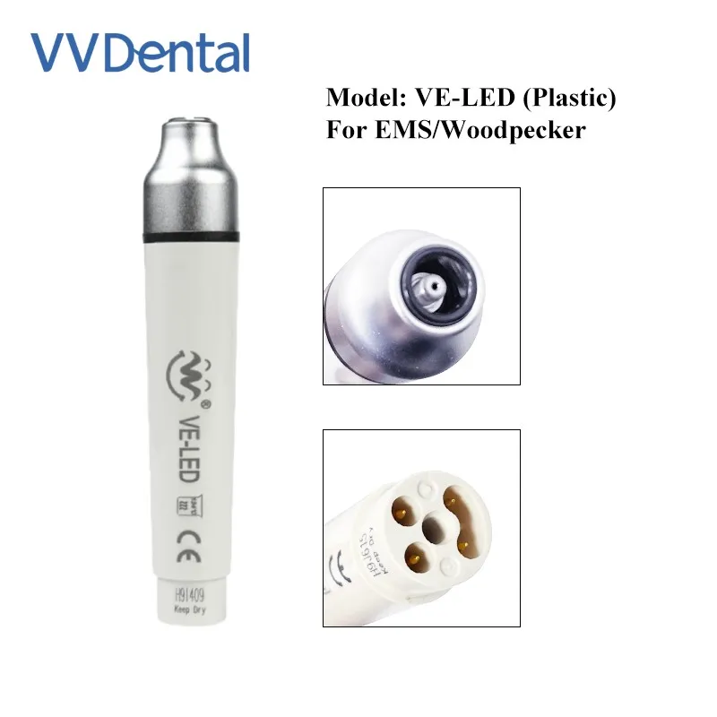 

VV Dental Detachable Ultrasonic Scaler Handpiece With LED Light for Tooth Cleaning fit EMS/Woodpecker For Tooth Cleaning