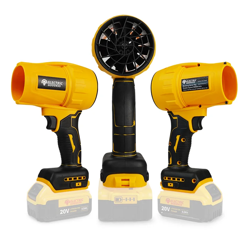 Electric Goddess Brushless Cordless Electric Air Blower Turbo Jet Fan Handheld Dust Blowing Tool For Dewalt 20V Battery Pin view 3