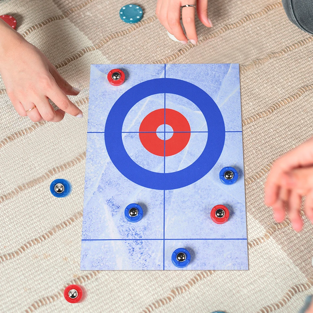 

32Pcs Shuffleboard Pucks Easy Use Tabletop Game Rolling Balls Mini Shuffleboard Accessories Family Game Supplies