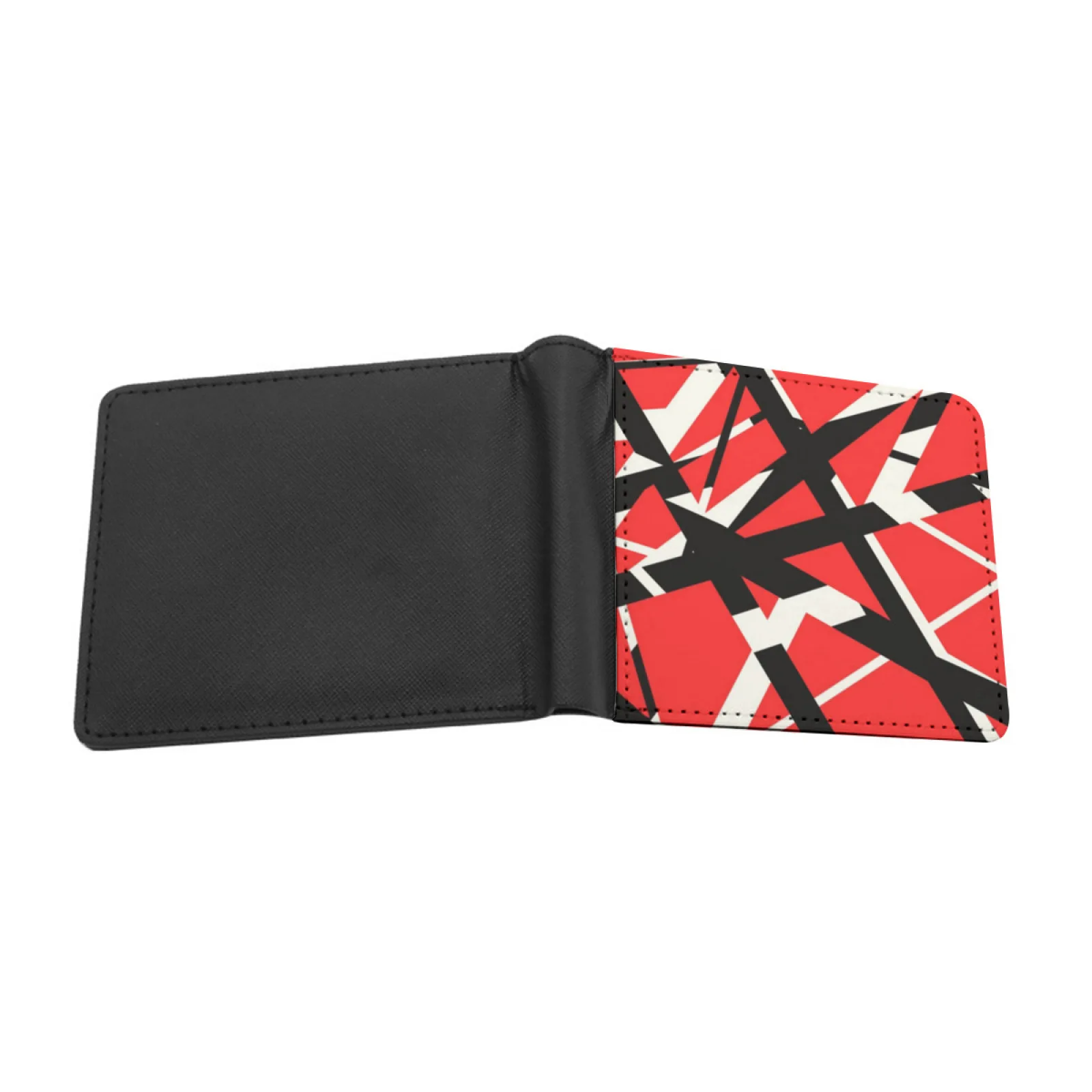 Frankenstrat Guitar Pattern Men Wallets Fashion Pattern Card Holder Purse Cash Short Pu Leather Wallet Guitar Pattern