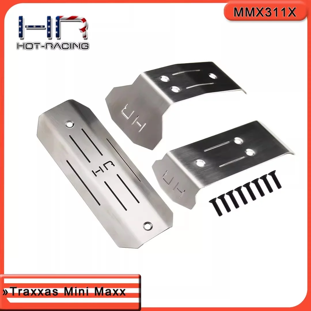 

Hot Racing Stainless Steel Skid Plate For Bottom Chassis Of Traxxas Mini Maxx