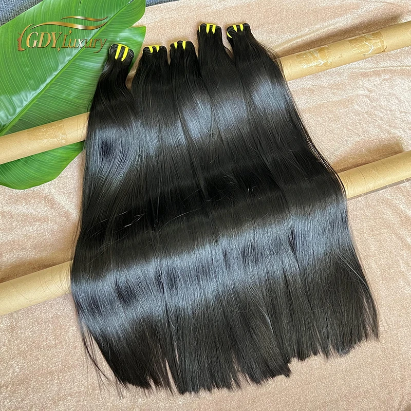 12A Grade Raw Human Hair Bundles Super Double Drawn Straight Bundles 100% Human Hair For Women 1/2/3 Bundle Whosales Deal