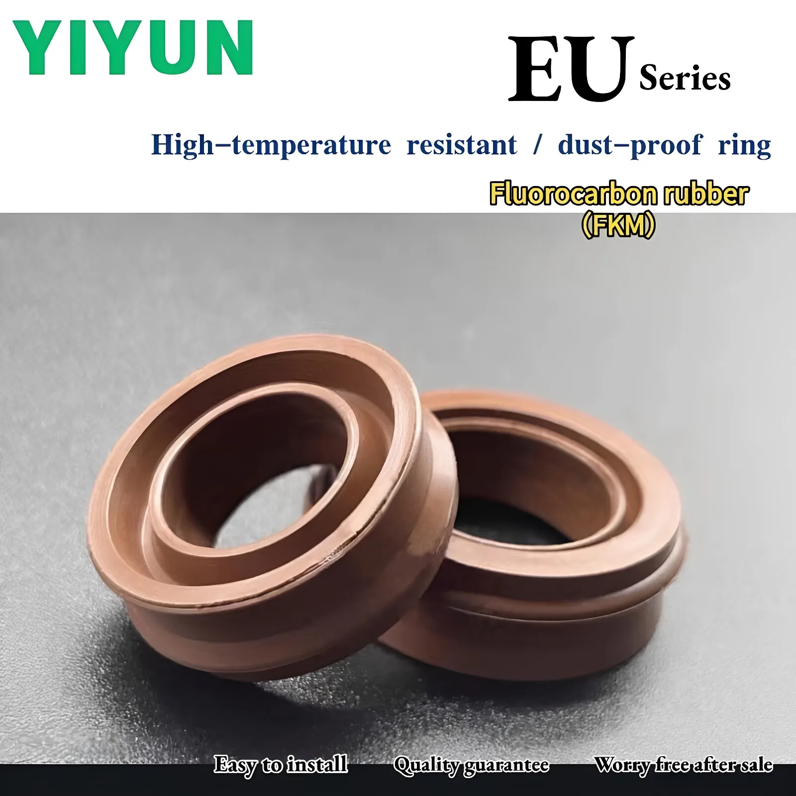 Anillo de Sellado de Polvo de Goma de Fluorocarbono Resistente a Altas Temperaturas Serie EU 12 16 20 25 32 40 45 50 63 para Herramientas Neumáticas
