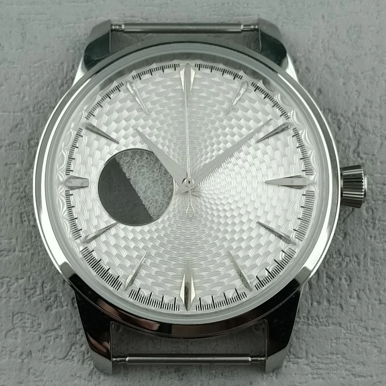 40mm NH38 Watch Case 35mm Dial Stainless Steel 10BAR Waterproof Acrylic Glass Transparent Bottom Accessories