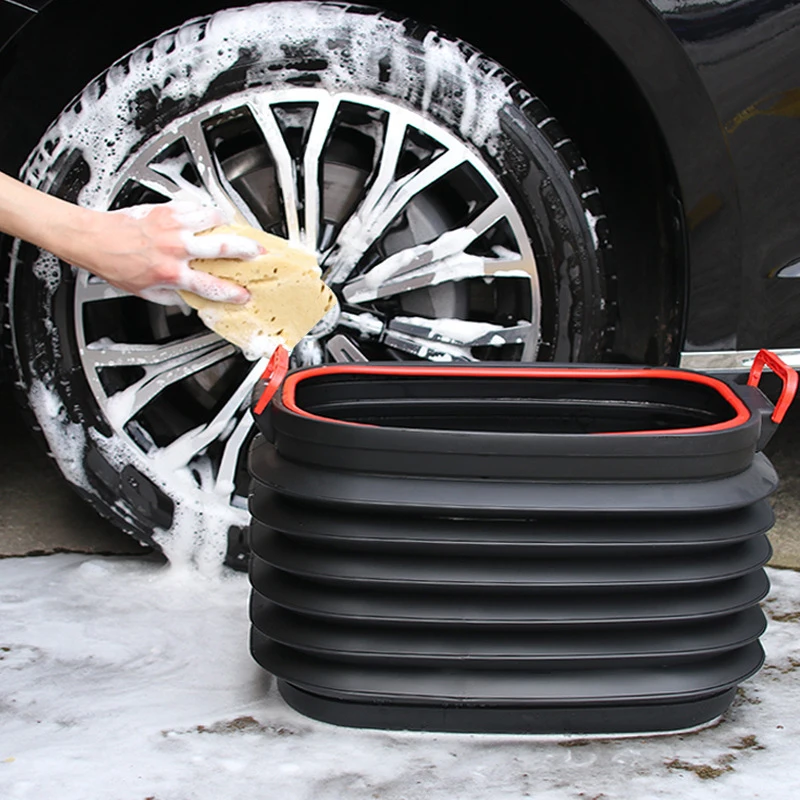 

Folding Bucket Car Rubbish Bin Multi-functional Shrinkable Bucket for Car Interior Use Storage Bucket Outdoor Fishing Bucket