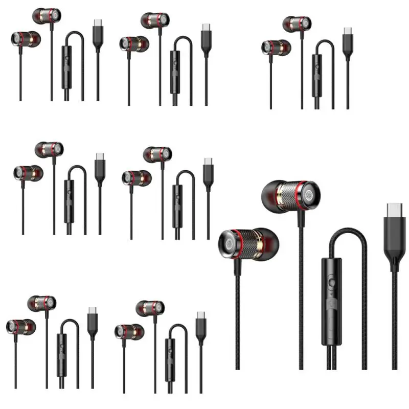 New 7.1 Surround Stereo Wired Headset 9D HIFI Heavy Bass Earphone 3.5MM AUX/Type-C Digital Chip Compatible with iPhone15/Samsung