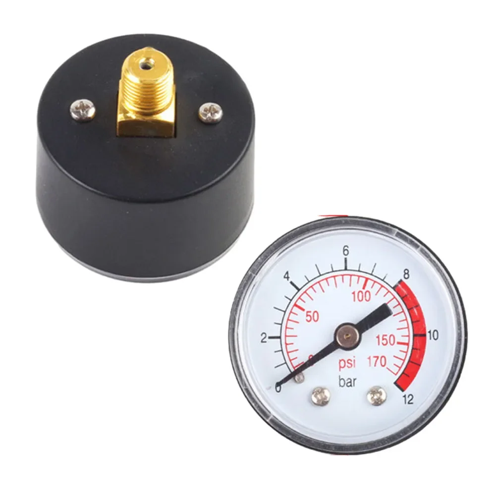 Air Compressor Pneumatic Hydraulic Pressure Gauge 0-12Bar / 0-170PSI Double Scale Hot Selling Pneumatic Parts